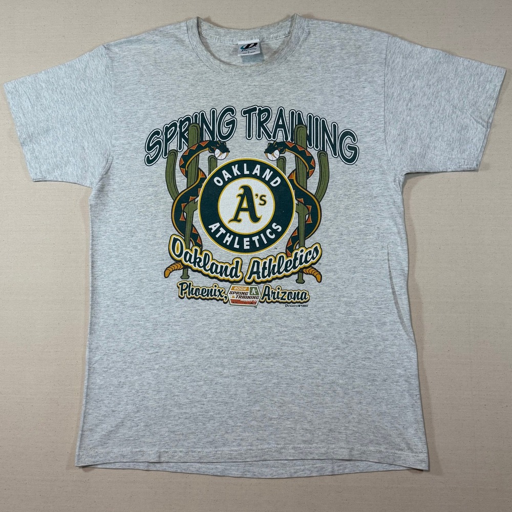 Vintage Oakland Athletics Spring Training Phoenix Arizona T-Shirt Gray Large
